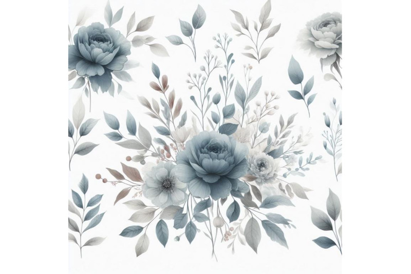 12-watercolor-dusty-blue-floral-set