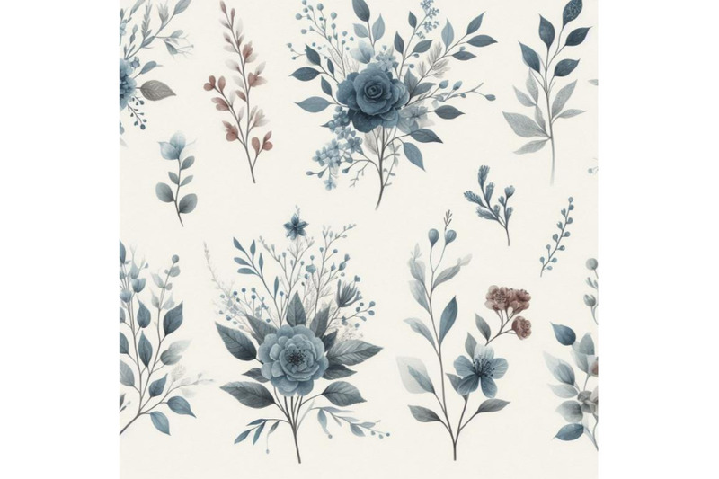 12-watercolor-dusty-blue-floral-set