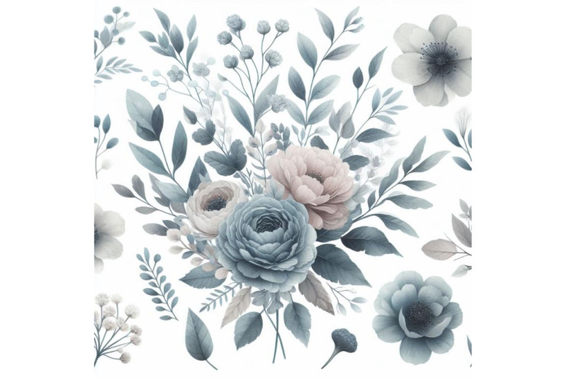 12-watercolor-dusty-blue-floral-set