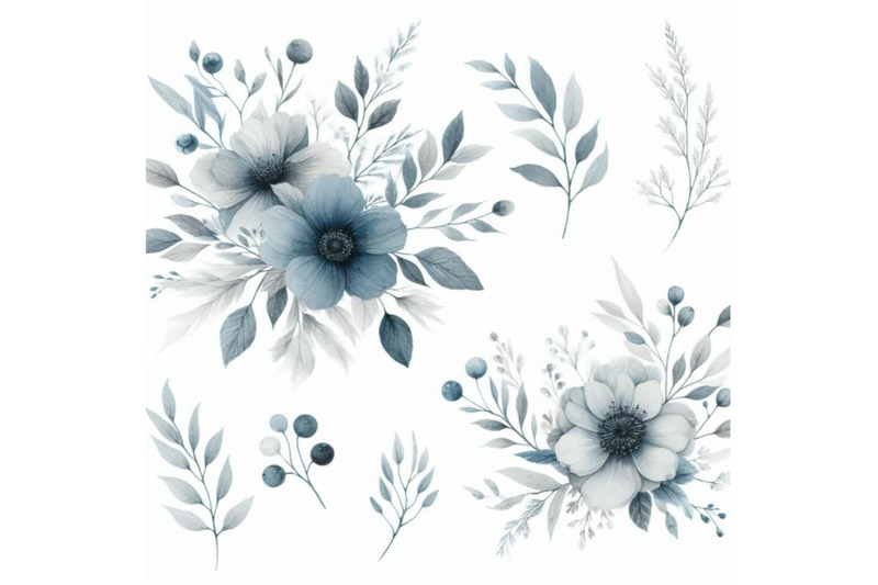 12-watercolor-dusty-blue-floral-set