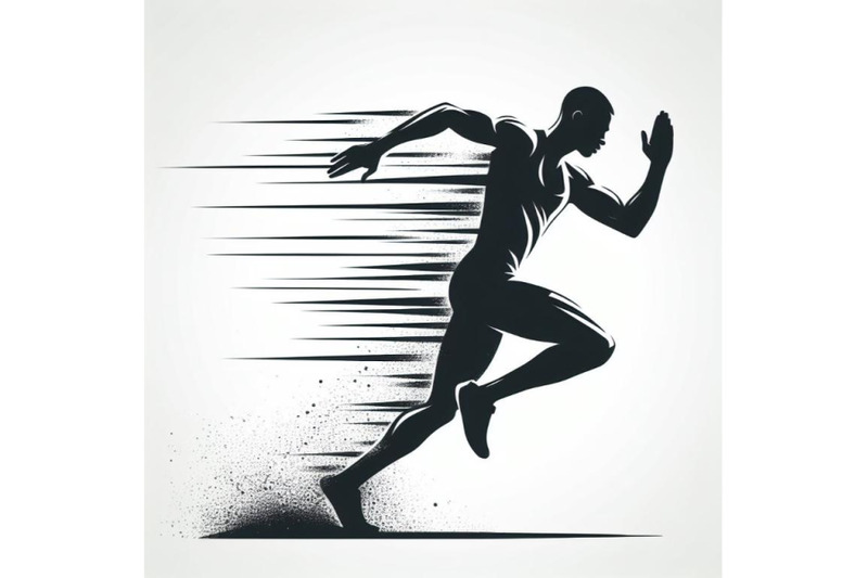 12-running-athletes-vector-symbol-set