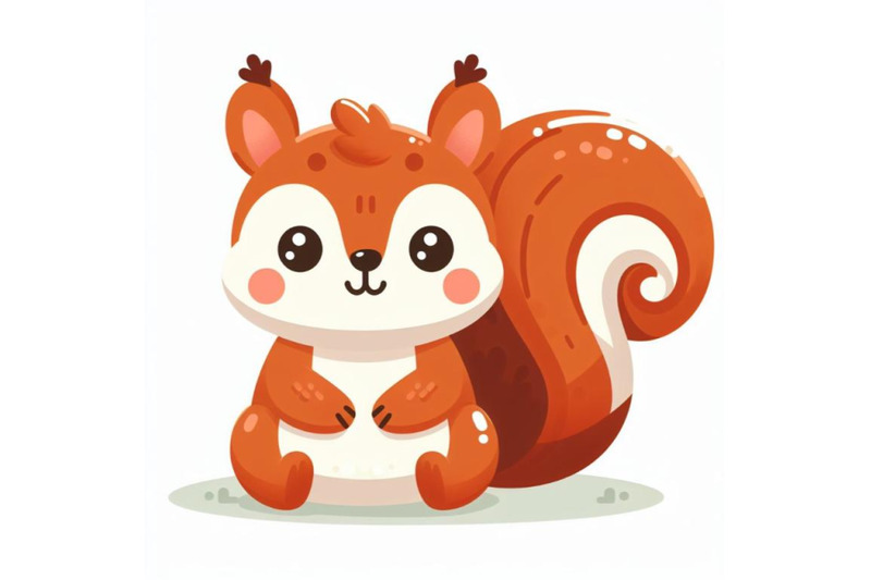 12-cute-cartoon-squirrel-in-flatset