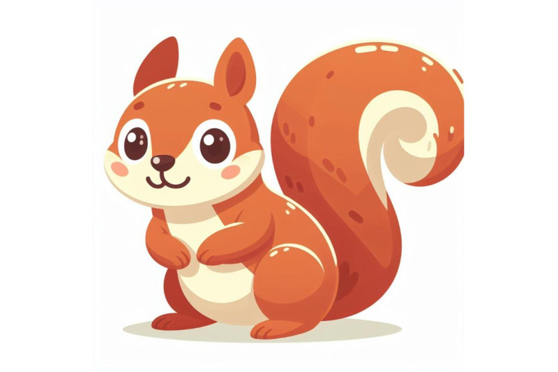 12-cute-cartoon-squirrel-in-flatset