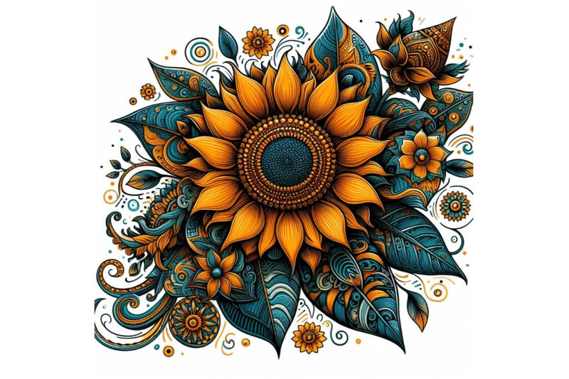 12-oriental-thai-sunflower-hand-set