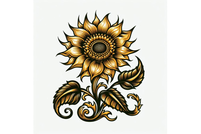 12-oriental-thai-sunflower-hand-set