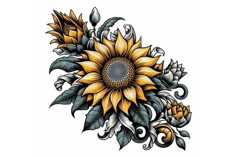 12-oriental-thai-sunflower-hand-set