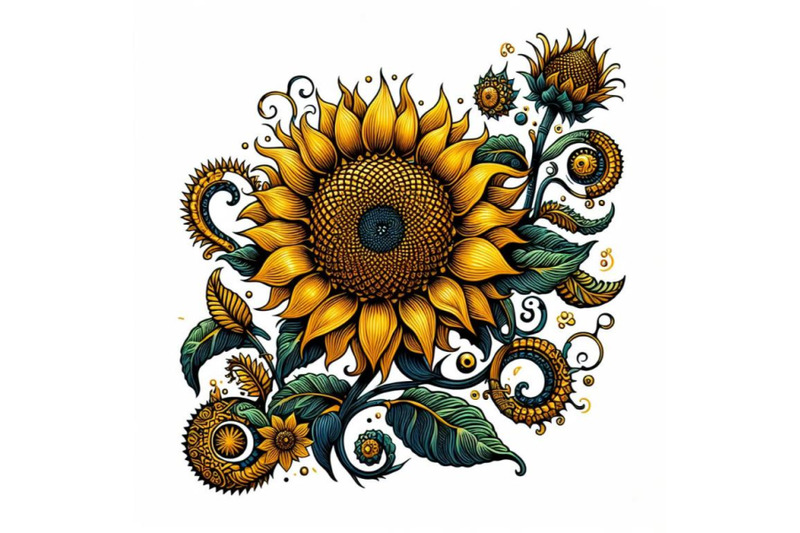 12-oriental-thai-sunflower-hand-set