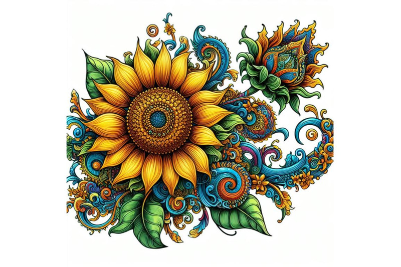 12-oriental-thai-sunflower-hand-set