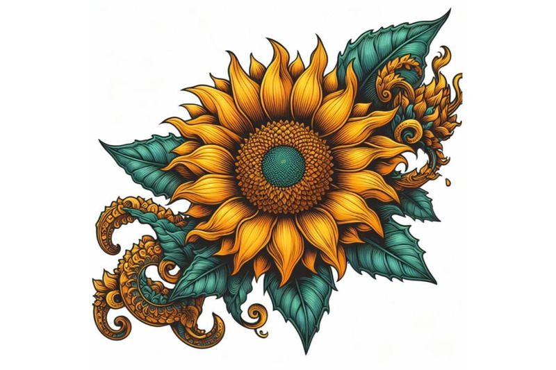 12-oriental-thai-sunflower-hand-set