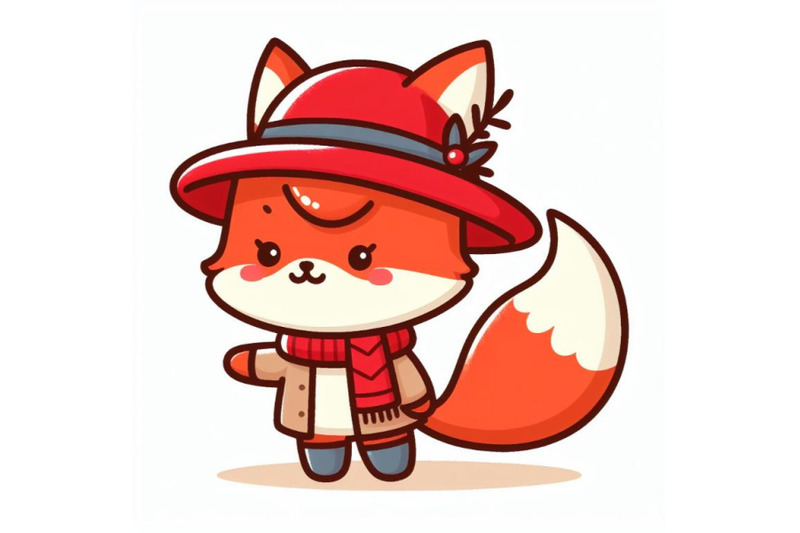 12-cute-fox-cartoon-withset