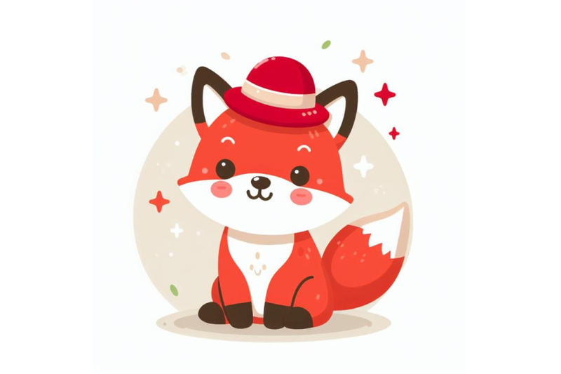 12-cute-fox-cartoon-withset