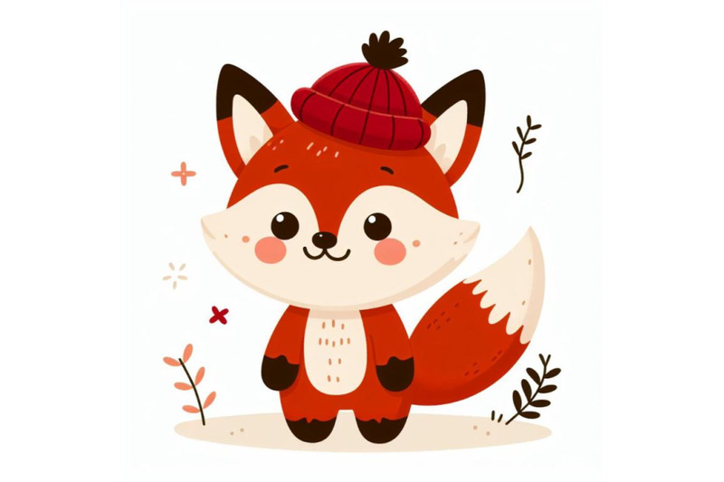 12-cute-fox-cartoon-withset