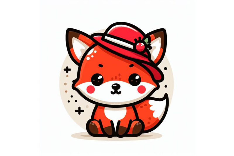 12-cute-fox-cartoon-withset