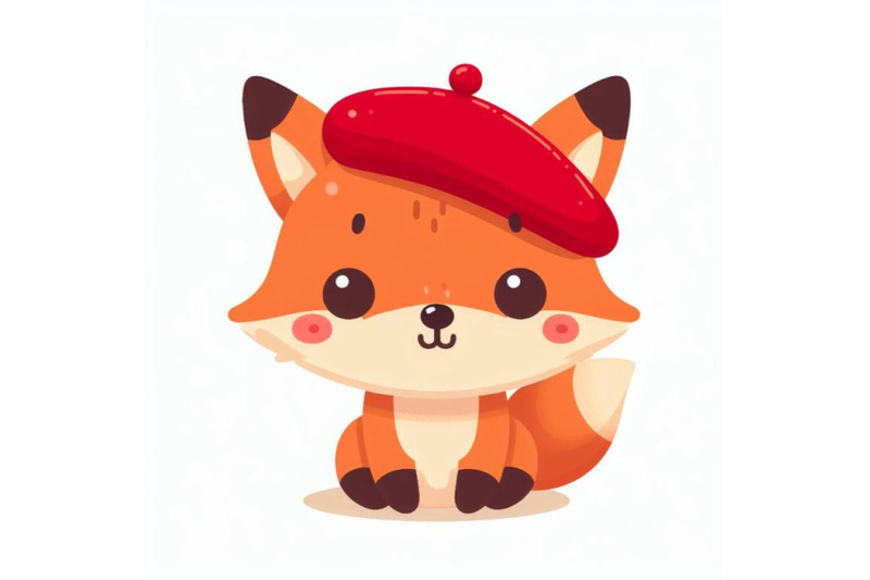 12-cute-fox-cartoon-withset