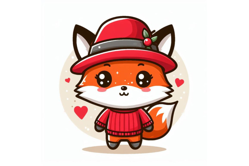 12-cute-fox-cartoon-withset