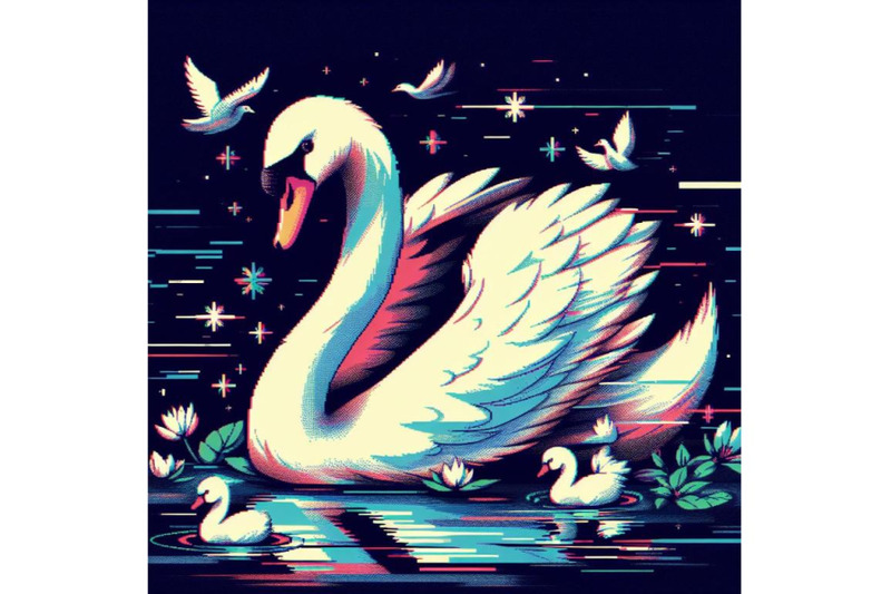 12-illustration-swan-in-glitch-aset