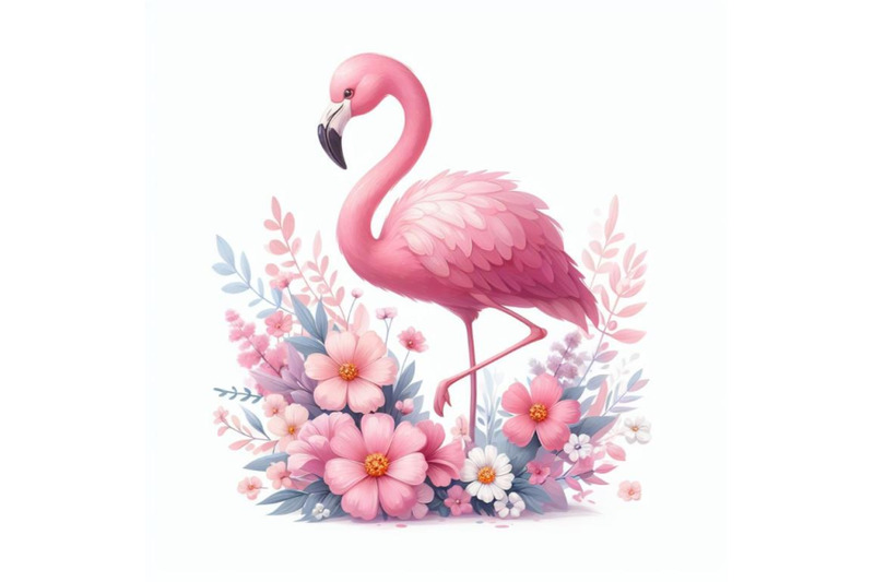 12-pink-flamingo-with-flowers-dset