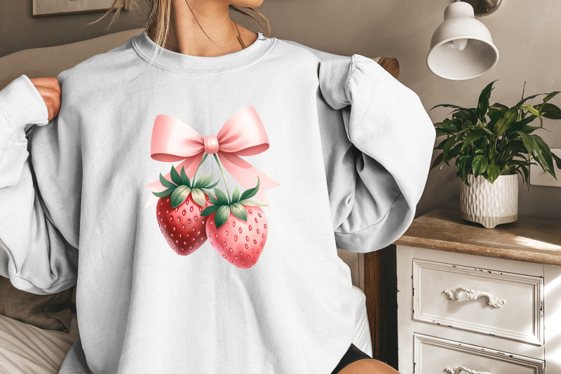 coquette-strawberry-pink-bow-png-aesthetic-sublimation-design-cottagecore-preppy-png-gift-for-her-soft-girl-digital-download