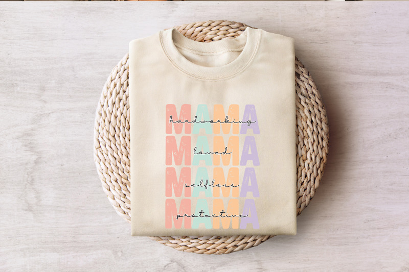 mother-039-s-day-sublimation-png-trendy-mom-quote-design-hardworking-protective-retro-mama-pastel-aesthetic-distressed-mama-shirt-png