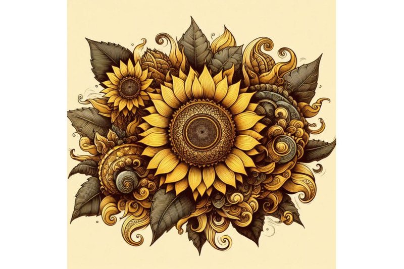 12-oriental-thai-sunflower-hand-set