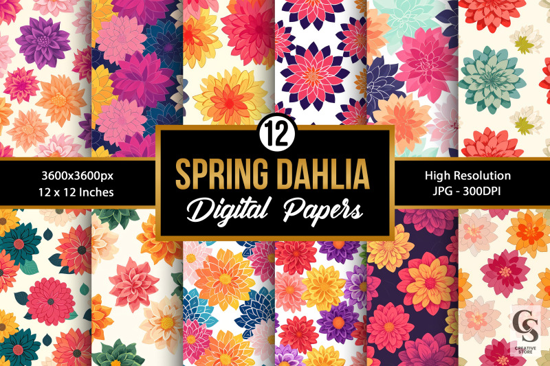 spring-dahlia-flowers-digital-papers