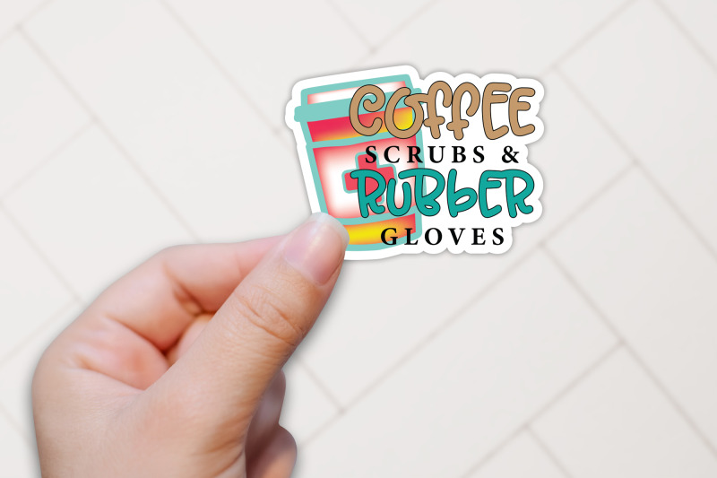 coffee-scrubs-amp-rubber-gloves-nurse-stickers