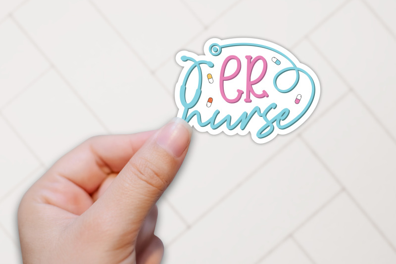 er-nurse-png-printable-sticker