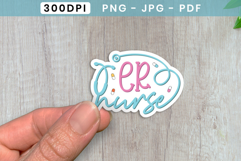 er-nurse-png-printable-sticker