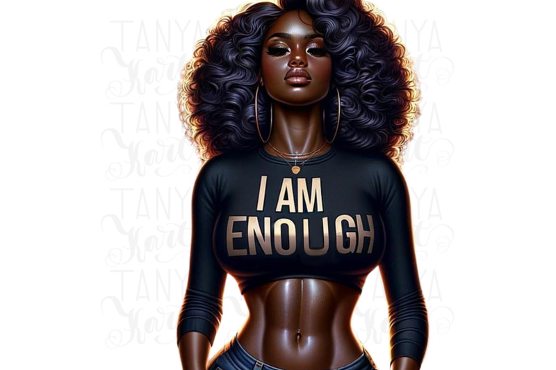 i-am-enough-digital-wall-art-stickers-black-woman-pngs-instant-dow