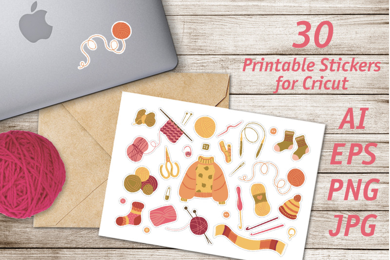 knitting-set-printable-stickers-cricut-design