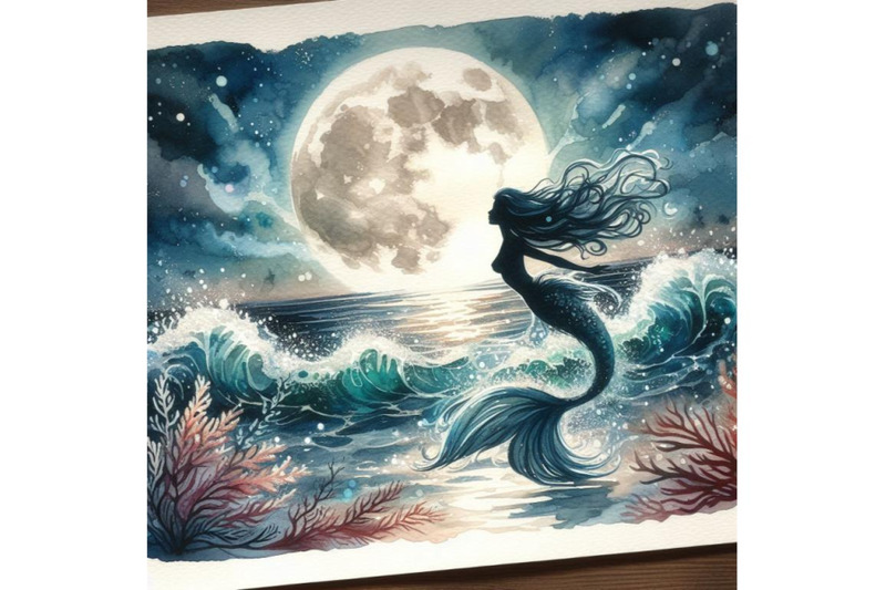 watercolor-mermaid-silhouette