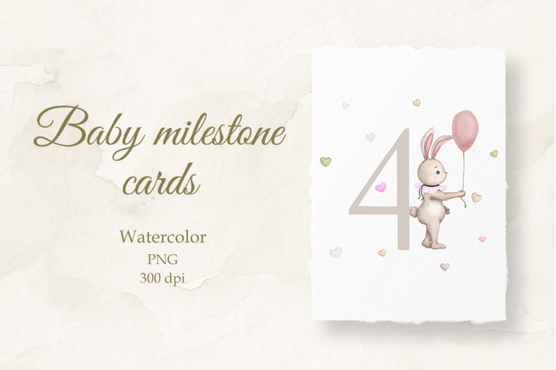 baby-milestone-card-watercolor-4-months