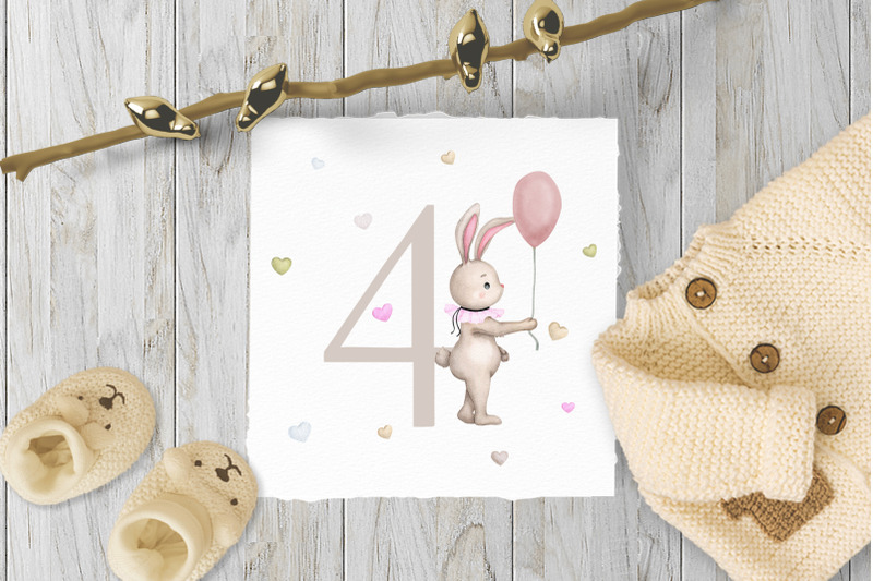 baby-milestone-card-watercolor-4-months