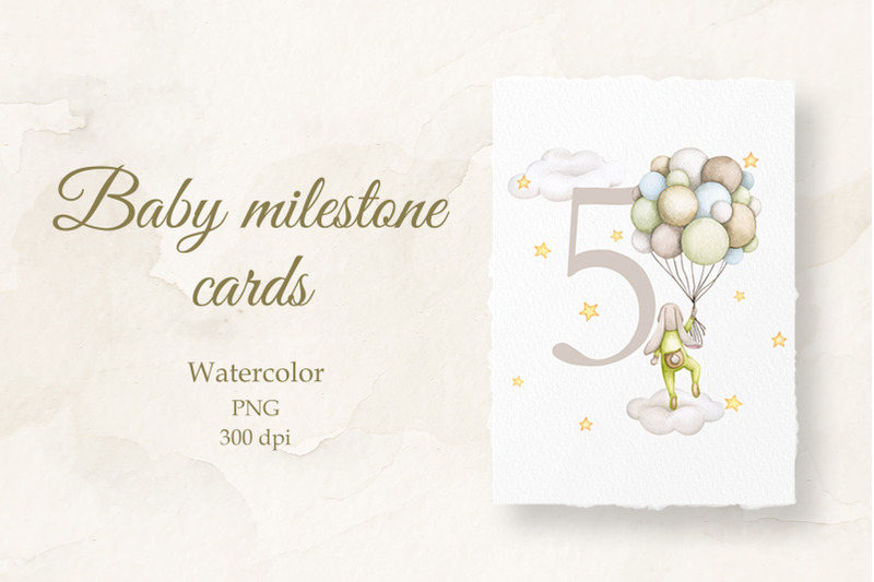 baby-milestone-card-watercolor-5-months