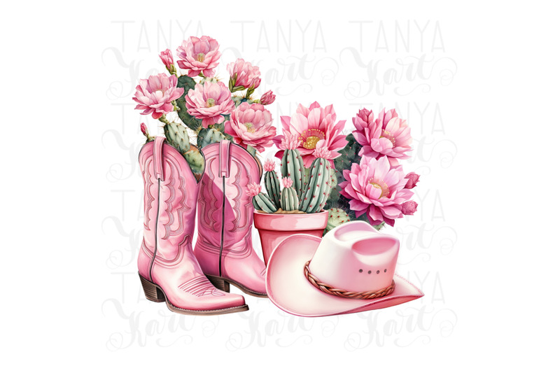 cowgirl-boots-png-digital-art-cactus-and-skull-design