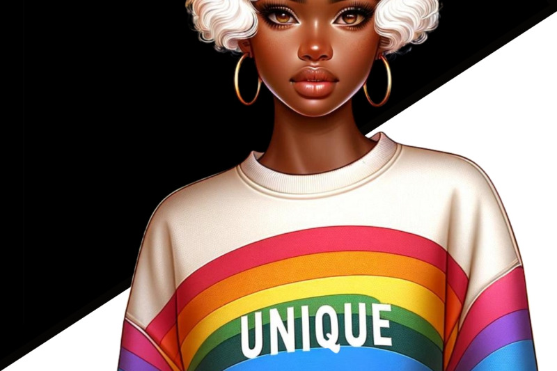 unique-afro-girl-rainbow-sticker-black-queen-magic-instant-download