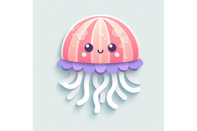12-isolated-cute-jellyfish-papset