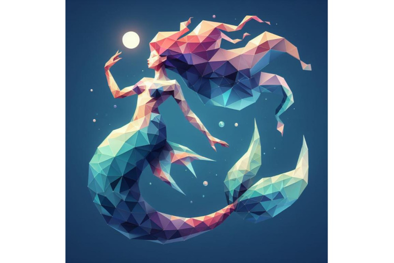 12-low-poly-mermaid-triangle-myt-bundle