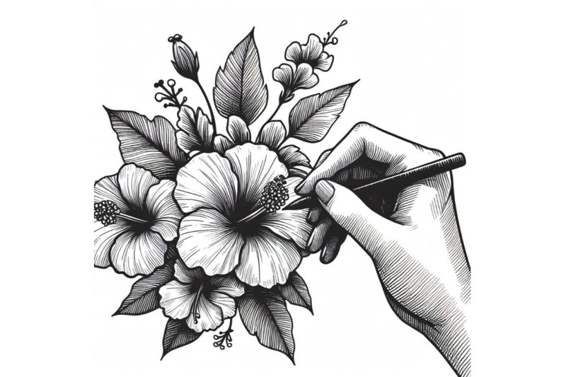 12-hand-drawing-hibiscus-flower-bundle