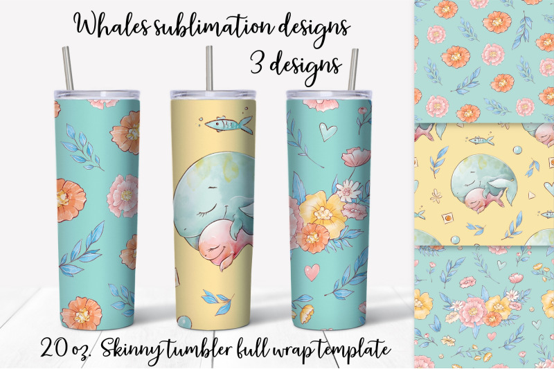 cute-whale-sublimation-design-skinny-tumbler-wrap-design