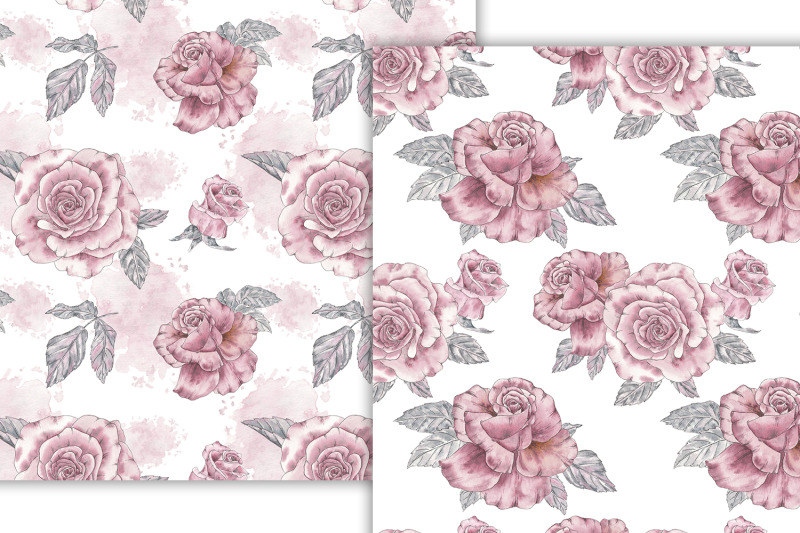 pattern-seamless-flower-peony-rose-watercolor-vintage