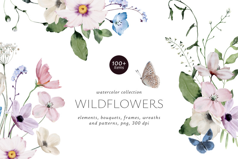 wildflowers-watercolor-set