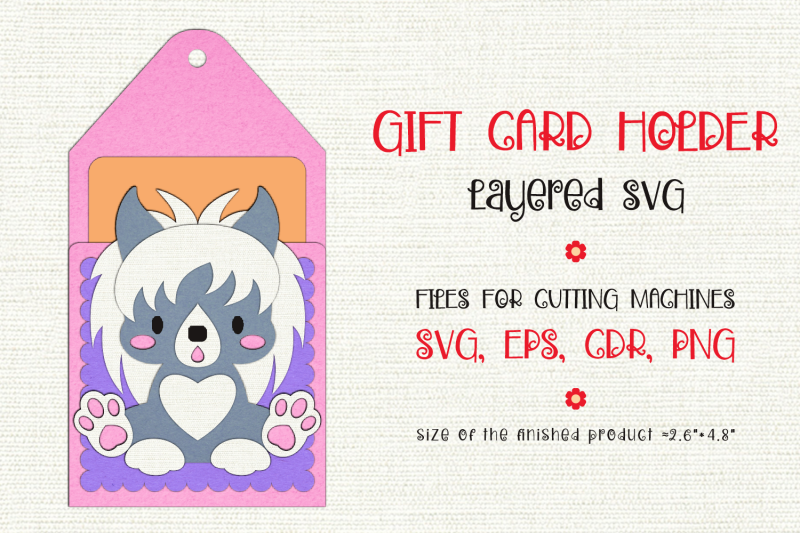 chinese-crested-dog-gift-card-holder-paper-craft-template