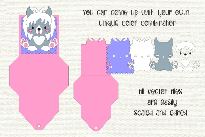 chinese-crested-dog-gift-card-holder-paper-craft-template