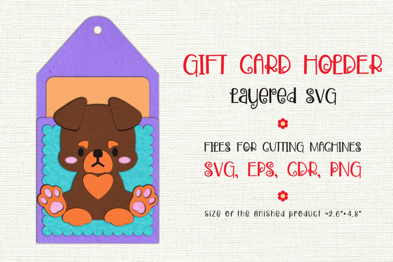 rottweiler-dog-gift-card-holder-paper-craft-template