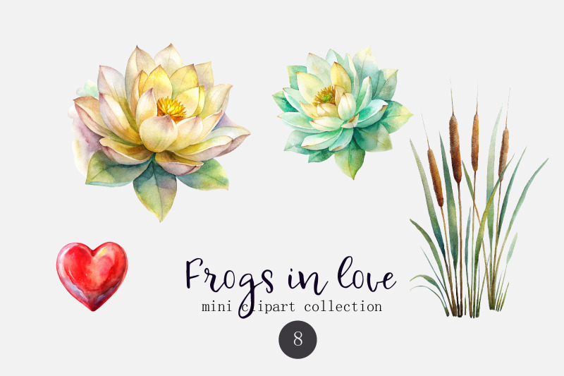 frogs-in-love-watercolor-clipart-set