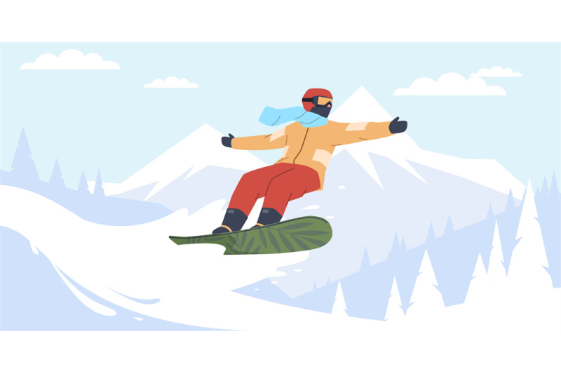 man-snowboarding-down-snowy-mountain-winter-extreme-sport-boy-in-hel