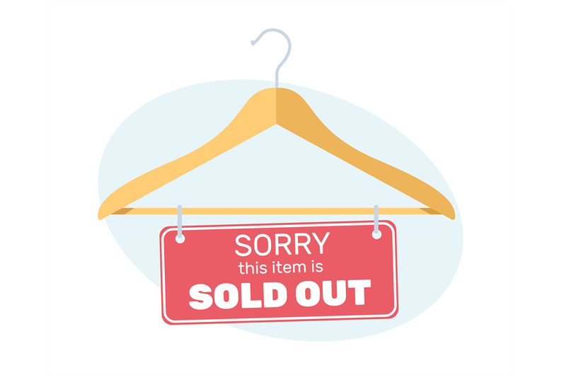 trempel-with-sign-sorry-this-item-is-sold-out-empty-clothes-hanger-s