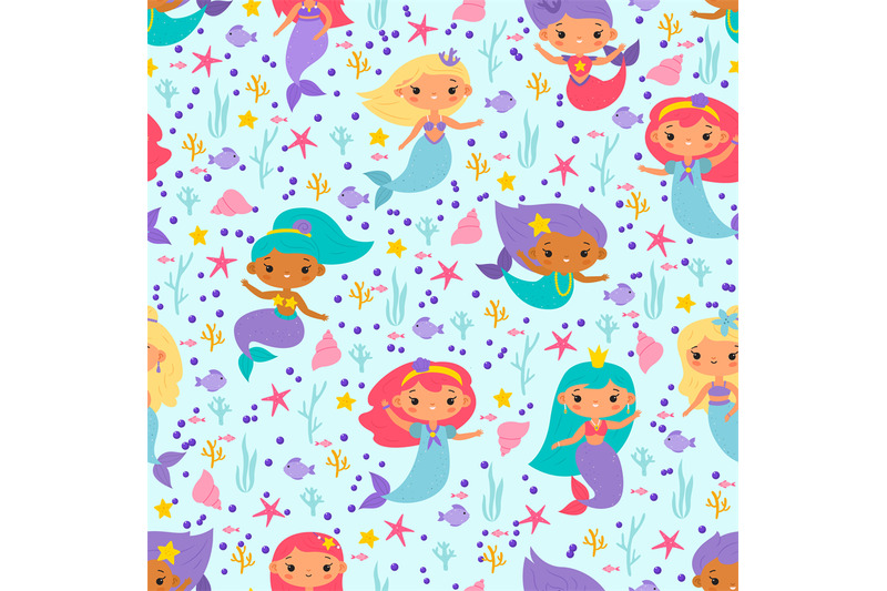 seamless-pattern-with-mermaids-funny-little-underwater-princesses-de