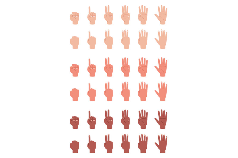 hands-counting-gesture-human-hands-with-different-skin-color-show-dif